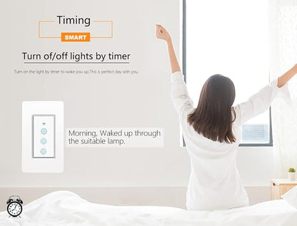Nexete Smart Triple Light Switch, Remote Voice Control, Compatible - Image 5