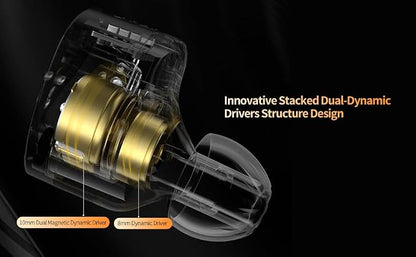 KZ Castor in Ear Monitor Headphones, Dual-Dynamic Driver Wired Gaming Earphones - Image 6