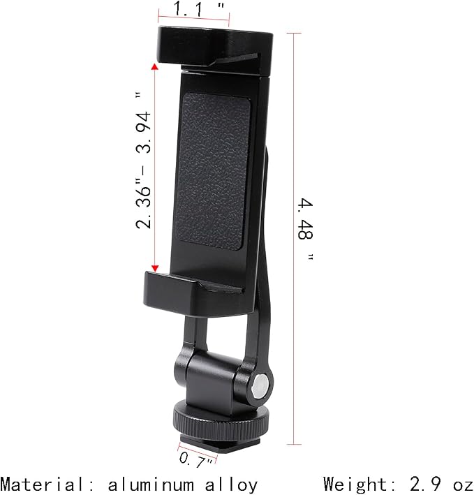Aluminium Alloy Phone Tripod Mount, Universal Cell Phone Mount Adapter - Image 3