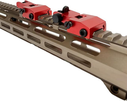 Fiber Optic Flip Up Iron Sights Picatinny Rail Mounted Front and Rear Backup - Image 6