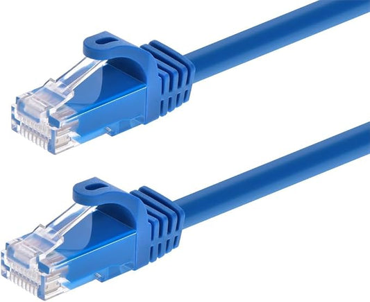 Monoprice Cat5e 1ft Blue Patch Cable UTP 24AWG 350MHz Pure Bare Copper Snagless by Monoprice