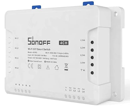 SONOFF 4CH R3 Smart Switch, 4 independently Channel WiFi Remote Time Switch by SONOFF