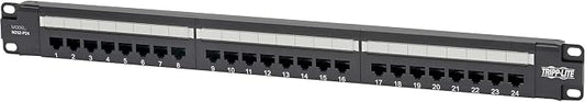 Eaton Tripp Lite Cat6 24-Port PoE+ Patch Panel, RJ45 Ethernet, 1U Rackmount by TrippLite
