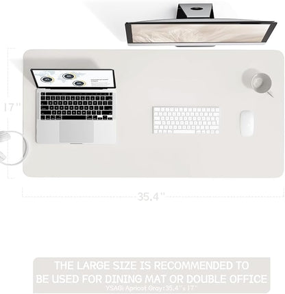 YSAGi Non-Slip Leather Desk Pad L Size, Waterproof Laptop Computer Desk - Image 7