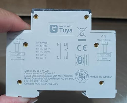 TONGOU ZigBee DIY Smart Switch 20A| DIN Rail Switch| 1P+N 90-240VAC| Real-time - Image 9