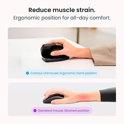 Contour Unimouse Ergonomic Vertical Mouse – Adjustable 35°-70° Angle, - Image 10