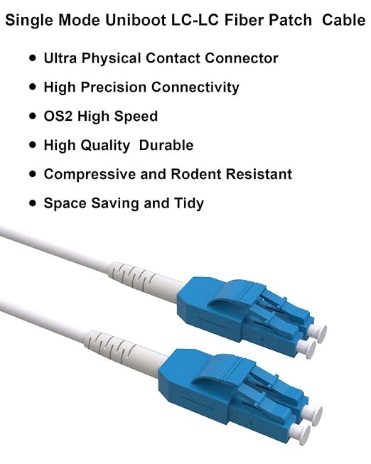 OS2 LC Uniboot Single Mode Armored Patch Cable, LC to LC Fiber Patch Cable SMF - Image 6