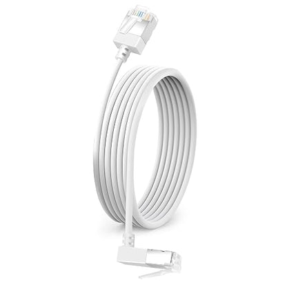 Ultra Thin Cat 6 Ethernet Cable 90° Downward Angle 3.3 Feet, Flexible & Slim by DUTEVOLNS