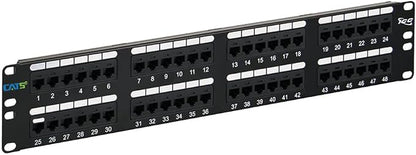 ICC CAT5e Patch Panel, UL Listed & PoE++ Rated Gigabit Applications, Rackmount by ICC