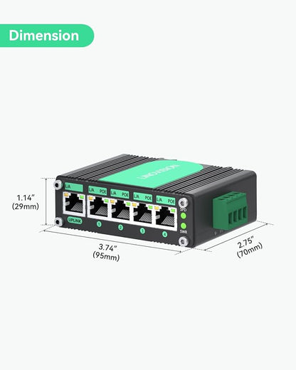 LINOVISION Industrial 5 Ports Gigabit 12V PoE Switch, Solar Powered Switch - Image 7