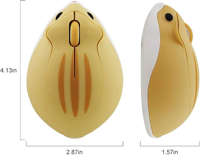 2.4GHz Wireless Mouse Cute Hamster Shape Less Noice Portable Mobile Optical - Image 7