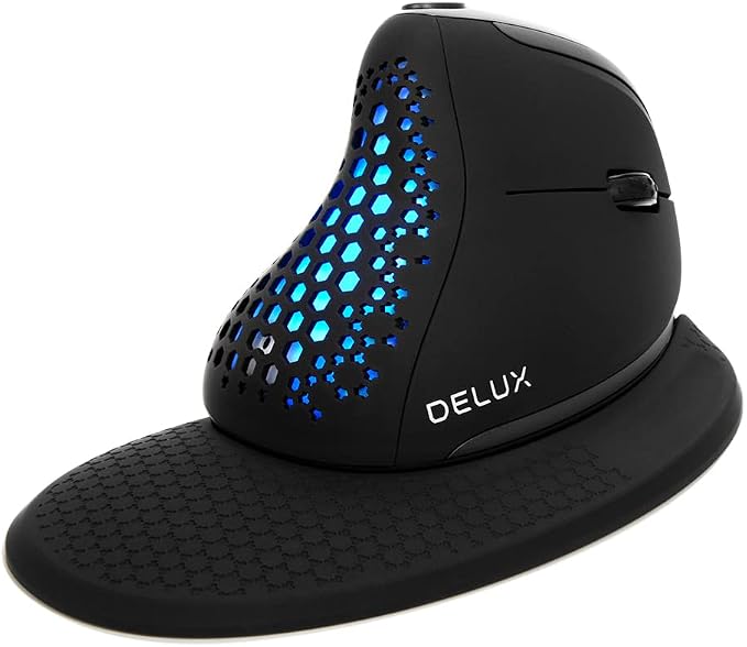 DeLUX Seeker Wireless Ergonomic Vertical Mouse by DeLUX
