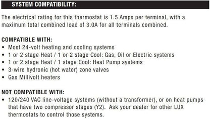 LTX9100U Programmable 7 Day Thermostat; 2 Heat, 2 Cool - Image 7