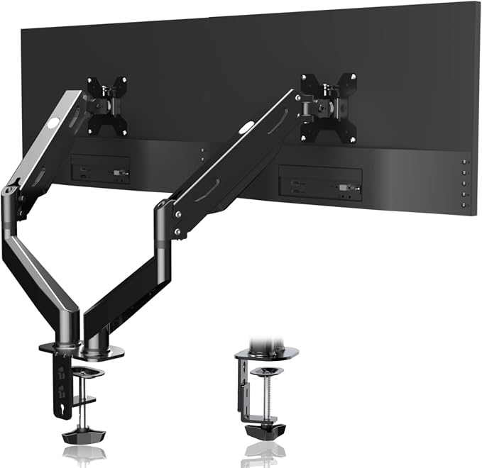 Pholiten Dual Monitor Arm 32inch, Fully Adjustable Gas Spring Monitor Desk by PholitenMonitorArm