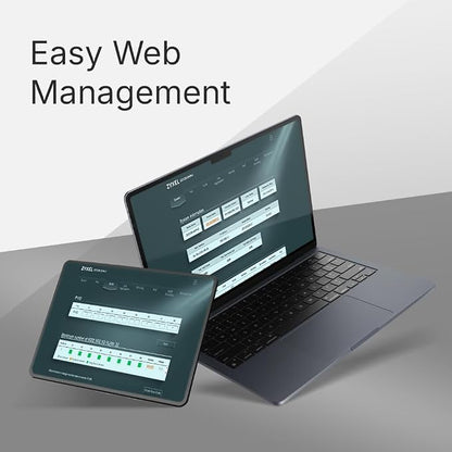 Zyxel 8-Port Network Switch | Web Managed Gigabit Ethernet Splitter | 8X GbE + - Image 3