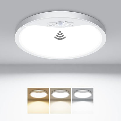 hepside 8.7Inch Motion Sensor Ceiling Light Wired, 3000K/4000K/6500K LED Flush by Hepside