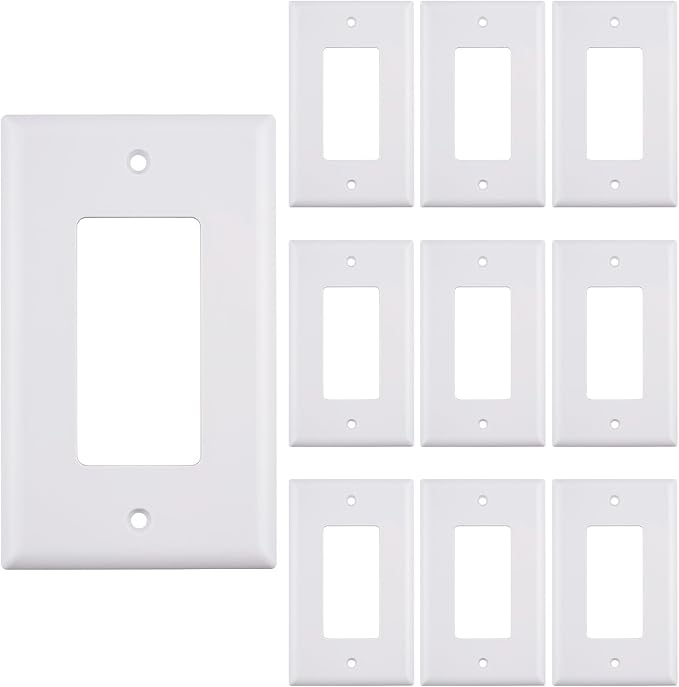 1 Port Keystone Wall Plate, Single Gang White Jack Insert by SATMAXIMUM