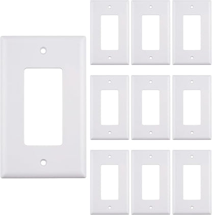 1 Port Keystone Wall Plate, Single Gang White Jack Insert by SATMAXIMUM