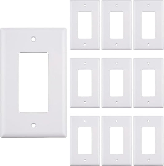 1 Port Keystone Wall Plate, Single Gang White Jack Insert by SATMAXIMUM