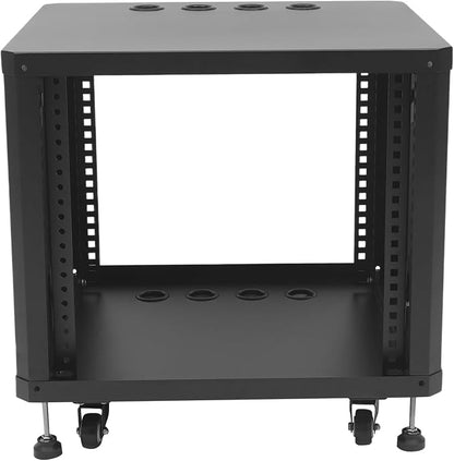 9U Stereo & Studio Rack with Wheels, Open Frame Audio Rack Cabinet, Rolling - Image 3