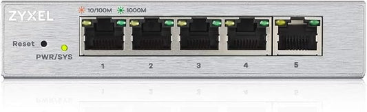 Zyxel 5-Port Network Switch | Web Managed Gigabit Ethernet Splitter| 5X GbE by ZYXELNETWORKS