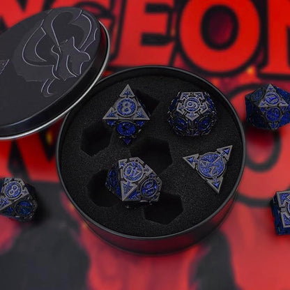 RULE DICE D&D Metal Dice Set, 7 die Metal DND Polyhedral Dice Sets - Image 3