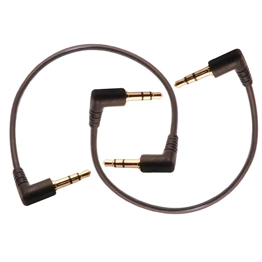 3.5mm Male to Male Audio Cable, Right Angle Auxiliary Cord, 195mm Length by ZJKJHJY