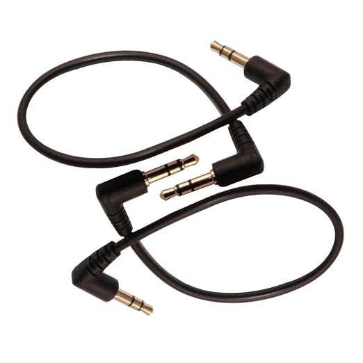 3.5mm Male to Male Audio Cable, Right Angle Auxiliary Cord, 195mm Length - Image 4