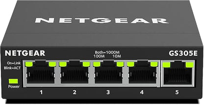 NETGEAR 5-Port Gigabit Ethernet Easy Smart Managed Essentials Switch GS305E by NETGEAR