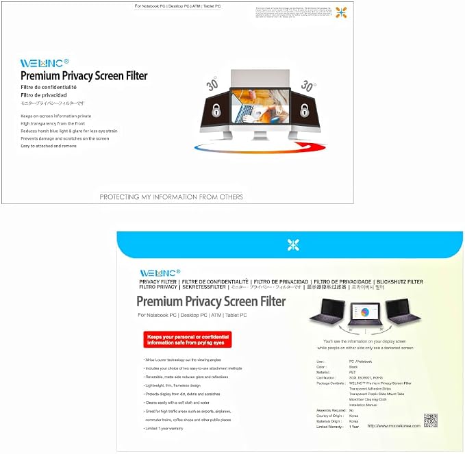 22 Inch - 16:9 Aspect Ratio - Computer Privacy Screen Filter - Image 9