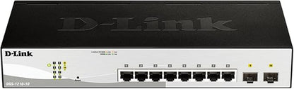 D-Link 10-Port Gigabit Smart Managed Switch | 8 GbE + 2 SFP Ports | L2+ | VLANs by D-Link