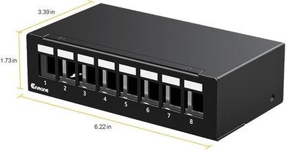 Patch Panel 8 Port Blank Keystone Patch Panel STP&UTP Compatible - Image 4