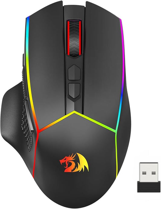 Redragon Wireless Gaming Mouse, Tri-Mode 2.4G/USB-C/Bluetooth Ergonomic Mouse by REDRAGON