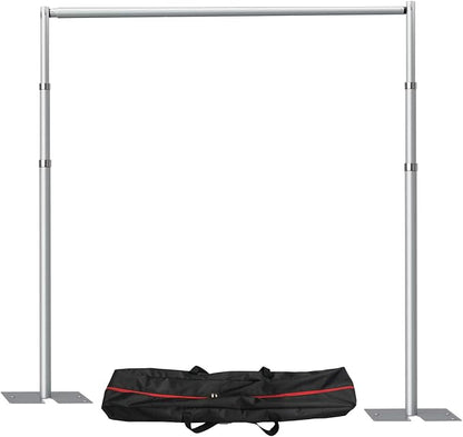 Pipe and Drap Backdrop Stand Kit, 10x 10ft Heavy Duty Adjustable Frame Backdrop by HYJ-INC