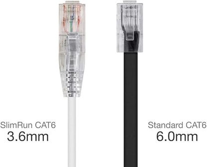 Monoprice Cat6 20ft White Component Level Patch Cable UTP 28AWG 550MHz Pure - Image 2