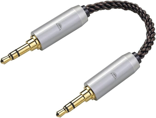 okcsc 3.5MM Male to 3.5MM Male Ultra Short Hifil Male to Male AUX Audio Cable by okcsc