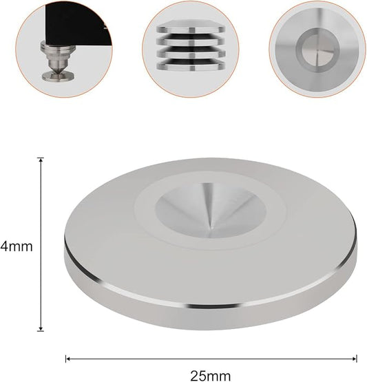 Preffair 4Pcs Stainless Steel Audio Speaker Spike Pads Mats Speaker Isolation - Image 2