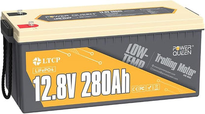 Power Queen 12V 280Ah PLUS LiFePO4 Battery Low-temp Protection Group 8D Battery by PowerQueen