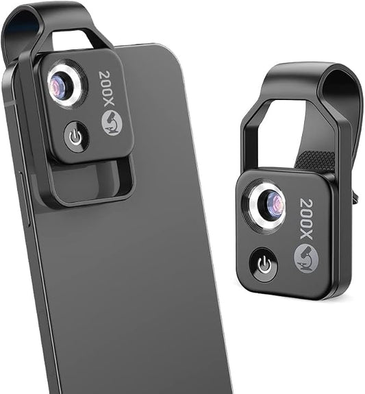 APEXEL 200X Phone Microscope Lens, Nano Zoom Phone Micro Lens by Apexel