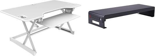 Rocelco 46" Large Height Adjustable Standing Desk Converter by Rocelco