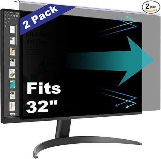 32 Inch Hanging Computer Privacy Screen Protector Shield Compatible by Pozlle