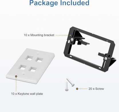 FGB 4-Port Keystone Wall Plate, - Image 5