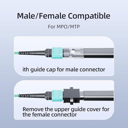 Fiber Optic Cleaner for MTP/MPO Connector, Over 500 Times Cleans, Fiber Endface - Image 5