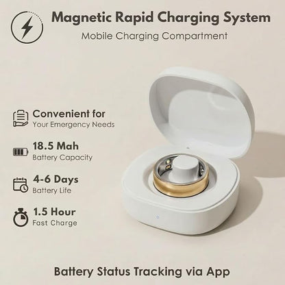 Smart Ring Health Tracker 5ATM Waterproof Sport Ring Exclusive Vibration Alerts - Image 6