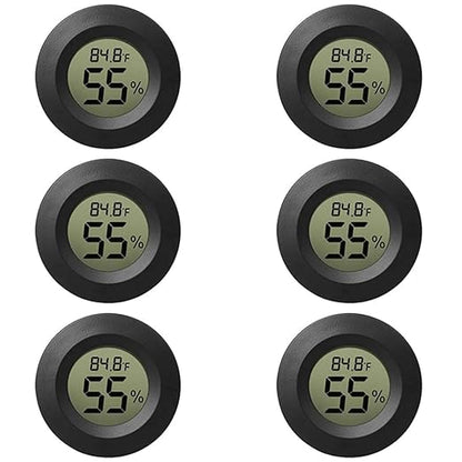 6-Pack Mini Hygrometer Thermometer Digital LCD Monitor Indoor/Outdoor Humidity by Rojuna
