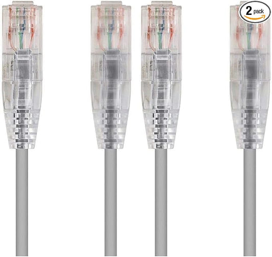 Monoprice Cat6 2ft Gray Component Level Patch Cable UTP 28AWG 550MHz Pure Bare by Monoprice