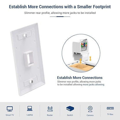 Cat6 RJ45 Keystone Jacks Toolless 12-Pack, Female RJ45 Connectors, Ethernet - Image 5