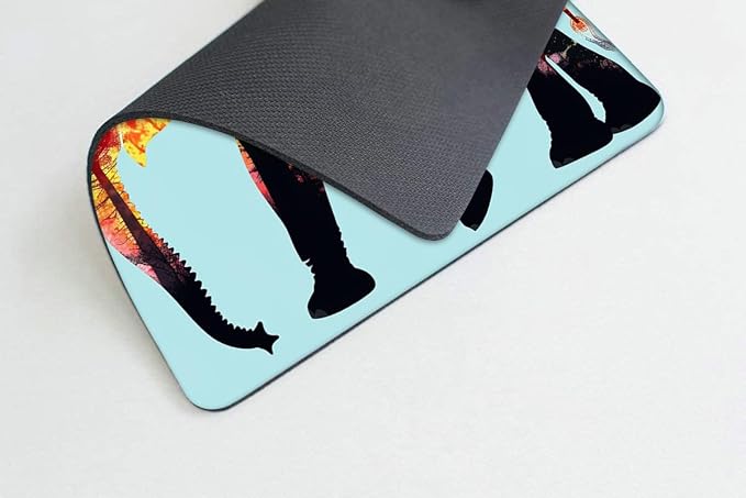Square Mouse Pad Colorful Forest Elephant-1, Gaming Mouse Pads - Image 3