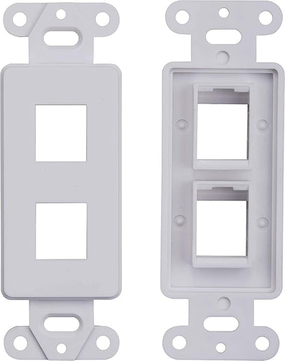 10 Pack Keystone Wall Plate 2 Port, Cat6 Cat5, Home & Office Installations - Image 6
