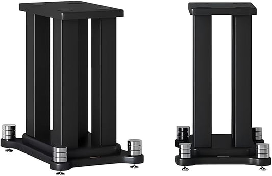 A Pair of Universal Speaker Stands, Heavy Duty Speaker Stands Holds Bookshelf by RAJYQODIS